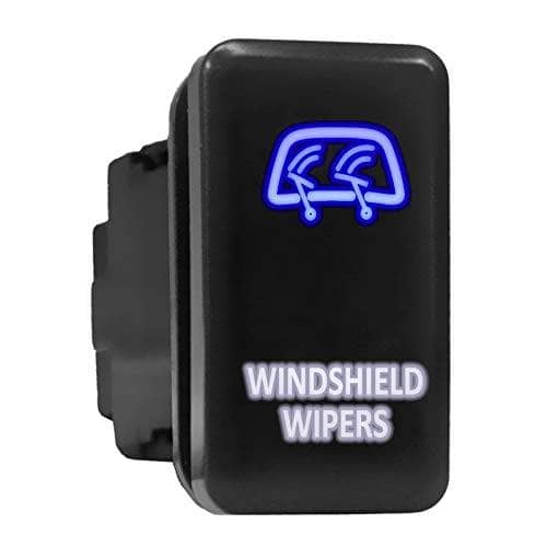 WINDSHIELD WIPERS Symbol Push Button with Wiring Kit ONOFF Switch fit